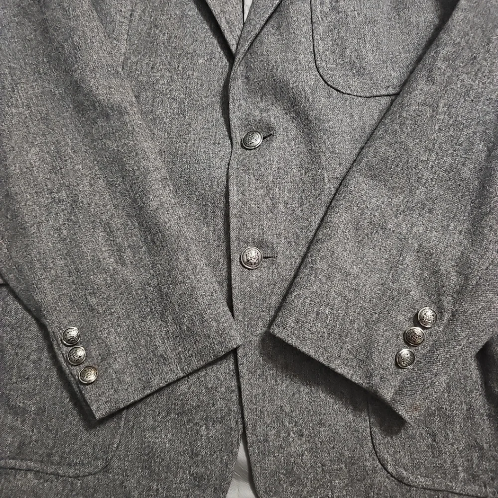 Bartleigh Exclusive Benoits Maine Grey‎ Wool Tweed Sports Coat Vintage Men's 40R